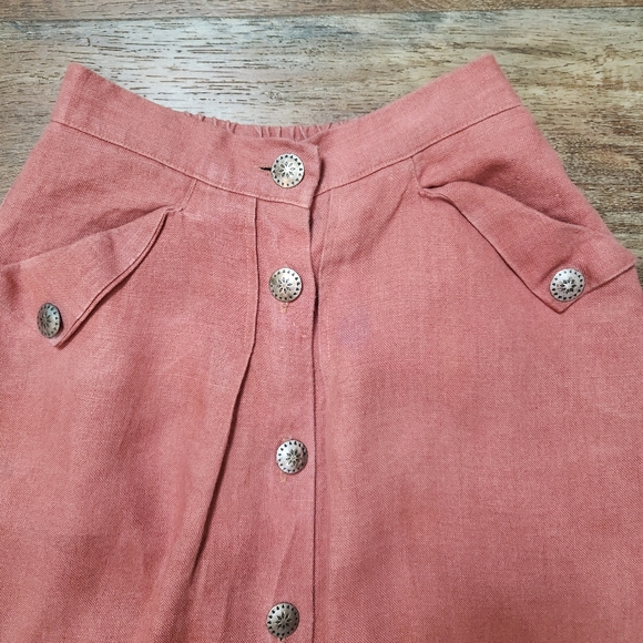VINTAGE SAGE CREEK BY LIZ ENCE SKIRT W/SOUTHWEST CONCHO BUTTON FRONT SIZE SMALL - Picture 2 of 7